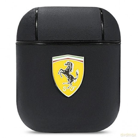 Ferrari FESA2LEBK AirPods cover czarny/black On Track Leather