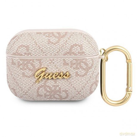 Guess GUAP4GSMP AirPods Pro cover różowy/pink 4G Script Metal Collection