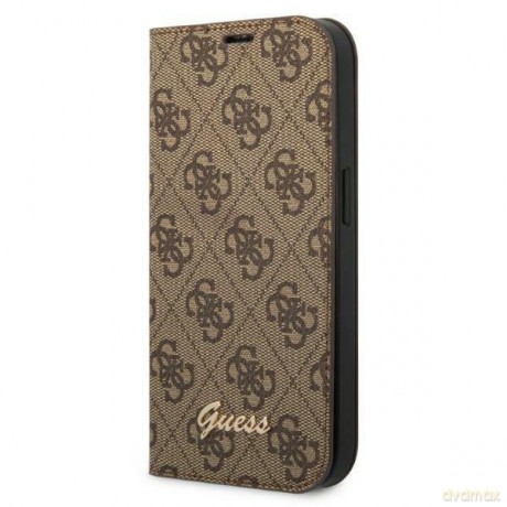 Guess GUBKP14LHG4SHW iPhone 14 Pro 6,1" brązowy/brown book 4G Vintage Gold Logo