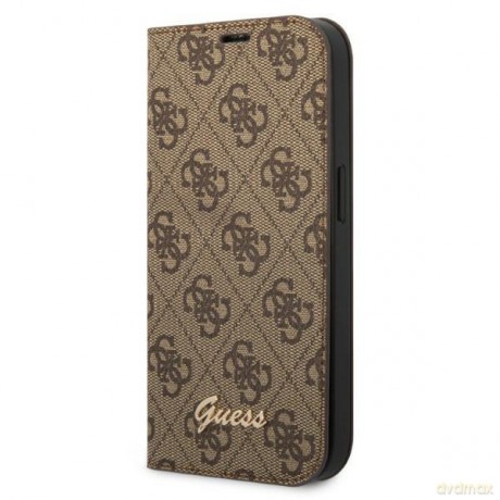 Guess GUBKP14MHG4SHW iPhone 14 Plus 6,7" brązowy/brown book 4G Vintage Gold Logo