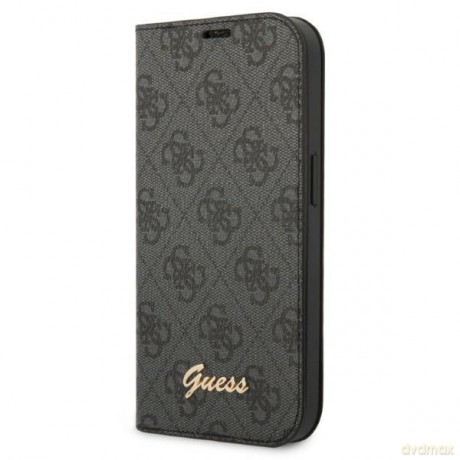 Guess GUBKP14SHG4SHK iPhone 14 6,1" czarny/black book 4G Vintage Gold Logo