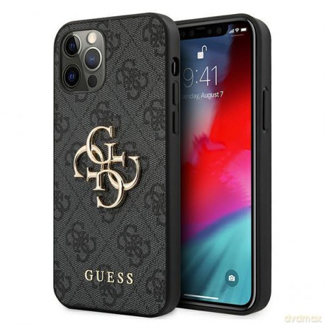 Guess GUHCP12L4GMGGR iPhone 12 Pro Max 6,7" szary/grey hardcase 4G Big Metal Logo