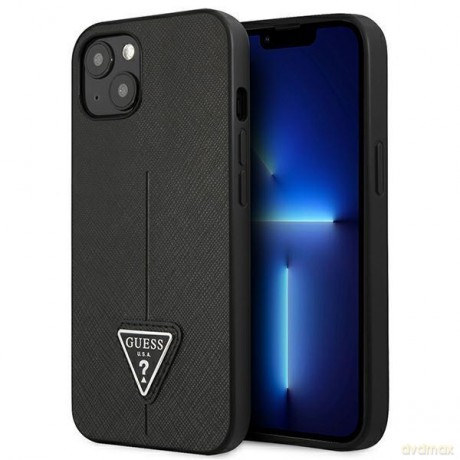 Guess GUHCP13SPSATLK iPhone 13 mini 5,4" czarny/black hardcase SaffianoTriangle Logo