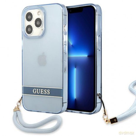 Guess GUHCP13XHTSGSB iPhone 13 Pro Max 6,7" niebieski/blue hardcase Translucent Stap