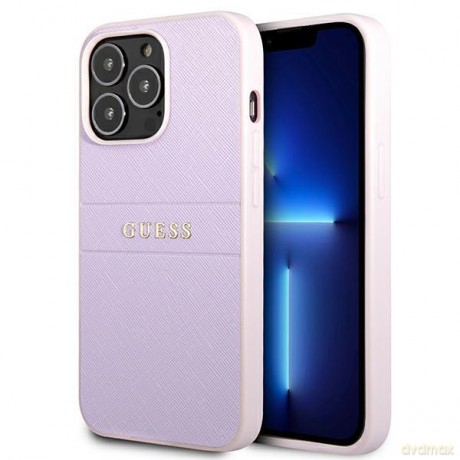 Guess GUHCP13XPSASBPU iPhone 13 Pro Max 6,7" fioletowy/purple hardcase Saffiano Stripe