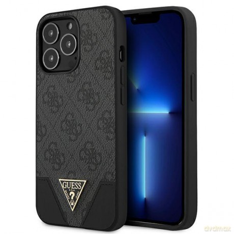 Guess GUHCP13XPU4GHBK iPhone 13 Pro Max 6,7" szary/grey hardcase 4G Triangle Collection