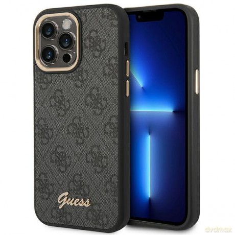 Guess GUHCP14LHG4SHK iPhone 14 Pro 6,1" czarny/black hard case 4G Vintage Gold Logo