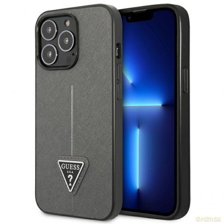 Guess GUHCP14LPSATLG iPhone 14 Pro 6,1" srebrny/silver hardcase SaffianoTriangle Logo