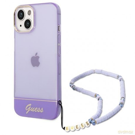 Guess GUHCP14MHGCOHU iPhone 14 Plus 6,7" fioletowy/purple hardcase Translucent Pearl Strap