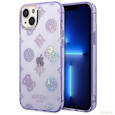 Guess GUHCP14MHTPPTL iPhone 14 Plus 6,7" liliowy/lilac hard case Peony Glitter