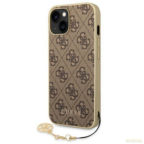 Guess GUHCP14SGF4GBR iPhone 14 6,1" brązowy/brown hardcase 4G Charms Collection