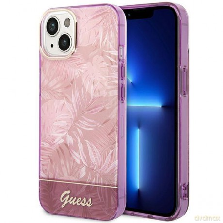 Guess GUHCP14SHGJGHP iPhone 14 6,1" różowy/pink hardcase Jungle Collection