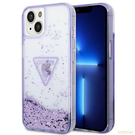 Guess GUHCP14SLFCTPU iPhone 14 6,1" fioletowy/purple hardcase Liquid Glitter Palm Collection