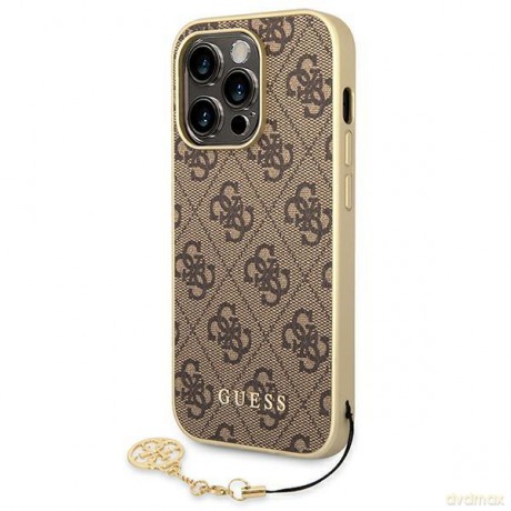 Guess GUHCP14XGF4GBR iPhone 14 Pro Max 6,7" brązowy/brown hardcase 4G Charms Collection