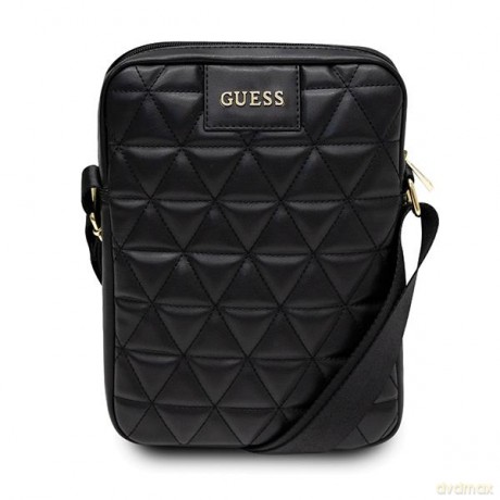 Guess Torba GUTB10QLBK 10" czarna/black Quilted Tablet Bag