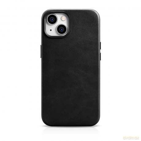 iCarer Oil Wax Premium Leather Case skórzane etui iPhone 14 magnetyczne z MagSafe czarny (WMI14220701-BK)