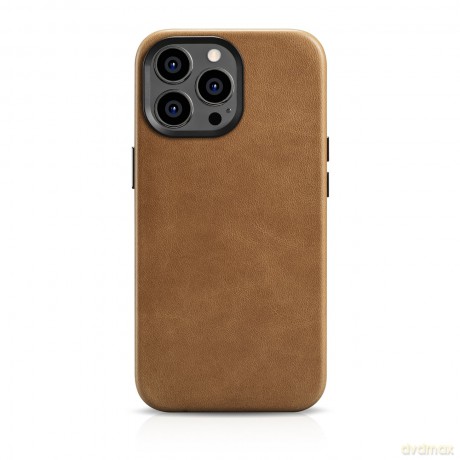 iCarer Oil Wax Premium Leather Case skórzane etui iPhone 14 Pro magnetyczne z MagSafe brązowy (WMI14220702-TN)