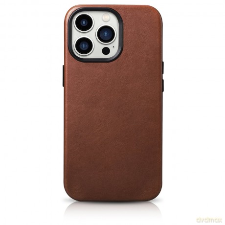 iCarer Oil Wax Premium Leather Case skórzane etui iPhone 14 Pro Max magnetyczne z MagSafe brązowy (WMI14220704-RB)