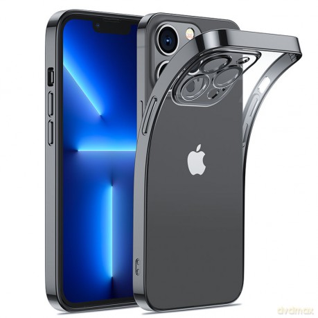 Joyroom 14Q Case etui do iPhone 14 Pro obudowa pokrowiec z metaliczną ramką czarny (JR-14Q2-black)
