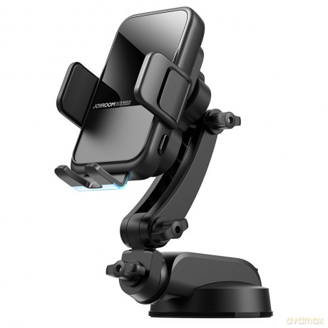 Joyroom automatyczny uchwyt samochodowy ładowarka indukcyjna 15W Qi na szybę kokpit deskę czarny (JR-ZS298 dash)