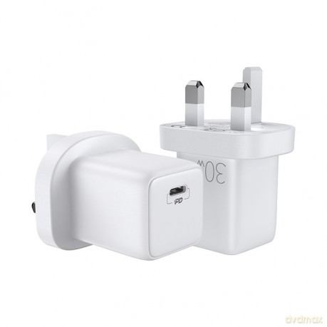 Joyroom ładowarka sieciowa USB Typ C 30W Power Delivery 3A (wtyczka UK) biały (L-P301)