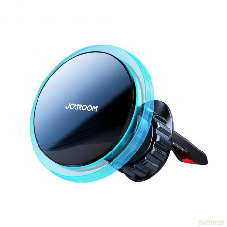 Joyroom samochodowy uchwyt magnetyczny bezprzewodowa indukcyjna ładowarka Qi 15W (kompatybilna z MagSafe do iPhone) na kratkę nawiewu srebrny (JR-ZS291) [UCHWYT]