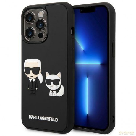 Karl Lagerfeld KLHCP14L3DRKCK iPhone 14 Pro 6,1" czarny/black hardcase Karl&Choupette Ikonik 3D