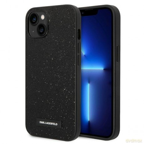 Karl Lagerfeld KLHCP14SG2ELK iPhone 14 6,1" hardcase czarny/black Glitter Plaque Logo