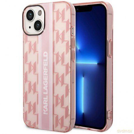 Karl Lagerfeld KLHCP14SHKLSPCP iPhone 14 6,1" hardcase różowy/pink Mono Vertical Stripe