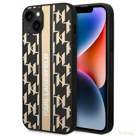 Karl Lagerfeld KLHCP14SPGKLSKW iPhone 14 6,1" hardcase brązowy/brown Monogram Stripe