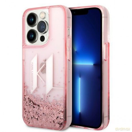 Karl Lagerfeld KLHCP14XLBKLCP iPhone 14 Pro Max 6,7" różowy/pink hardcase Liquid Glitter Big KL