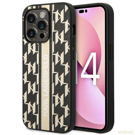 Karl Lagerfeld KLHCP14XPGKLSKW iPhone 14 Pro Max 6,7" hardcase brązowy/brown Monogram Stripe