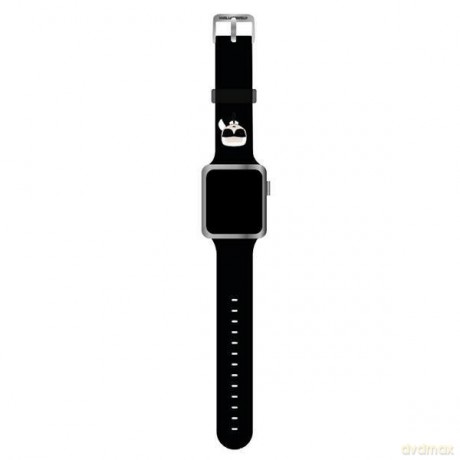 Karl Lagerfeld Pasek KLAWLSLKK Apple Watch 42/44/45mm czarny/black strap Silicone Karl Heads