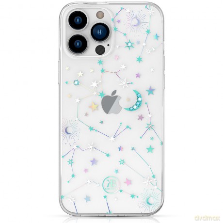 Kingxbar Lucky Series etui iPhone 13 Pro ozdobione oryginalnymi Kryształami Swarovskiego przezroczysty (Zodiac)