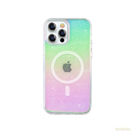 Kingxbar PQY Elegant Series magnetyczne etui do iPhone 13 Pro obudowa pokrowiec tęczowy (kompatybilne z MagSafe)