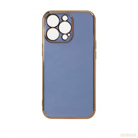 Lighting Color Case etui do iPhone 13 żelowy pokrowiec ze złotą ramką niebieski