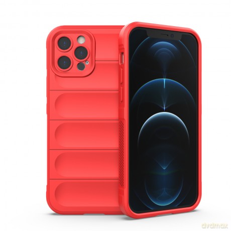 Magic Shield Case etui do iPhone 12 Pro elastyczny pancerny pokrowiec czerwony