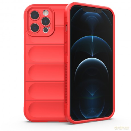 Magic Shield Case etui do iPhone 12 Pro Max elastyczny pancerny pokrowiec czerwony