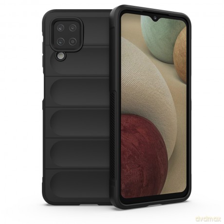 Magic Shield Case etui do Samsung Galaxy A12 elastyczny pancerny pokrowiec czarny