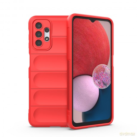 Magic Shield Case etui do Samsung Galaxy A13 5G elastyczny pancerny pokrowiec czerwony