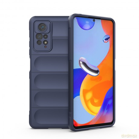 Magic Shield Case etui do Xiaomi Redmi Note 11 Pro elastyczny pancerny pokrowiec ciemnoniebieski