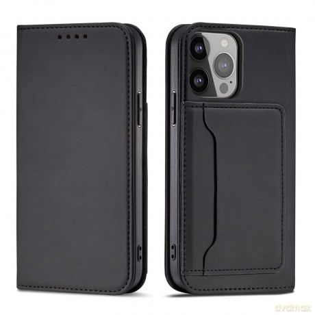 Magnet Card Case etui do iPhone 13 mini pokrowiec portfel na karty kartę podstawka czarny