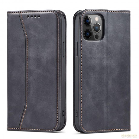 Magnet Fancy Case etui do iPhone 12 Pro Max pokrowiec portfel na karty kartę podstawka czarny