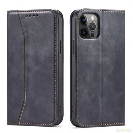 Magnet Fancy Case etui do iPhone 12 Pro Max pokrowiec portfel na karty kartę podstawka czarny