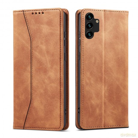 Magnet Fancy Case etui do Samsung Galaxy A13 5G pokrowiec portfel na karty kartę podstawka brązowy