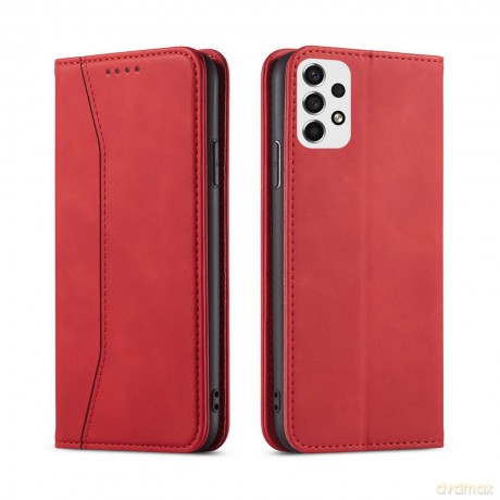 Magnet Fancy Case etui do Samsung Galaxy A53 5G pokrowiec portfel na karty kartę podstawka czerwony