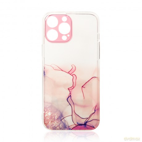 Marble Case etui do iPhone 13 Pro Max żelowy pokrowiec marmur różowy