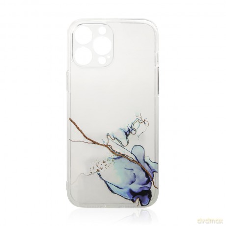 Marble Case etui do iPhone 13 żelowy pokrowiec marmur niebieski