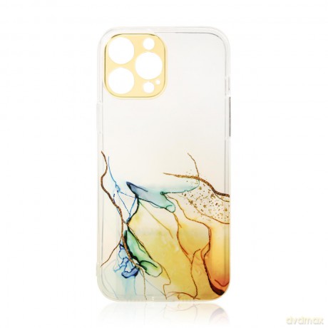Marble Case etui do iPhone 13 żelowy pokrowiec marmur pomarańczowy