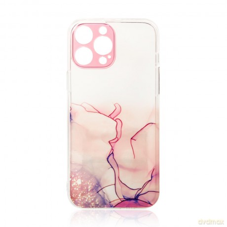 Marble Case etui do Samsung Galaxy A12 5G żelowy pokrowiec marmur różowy
